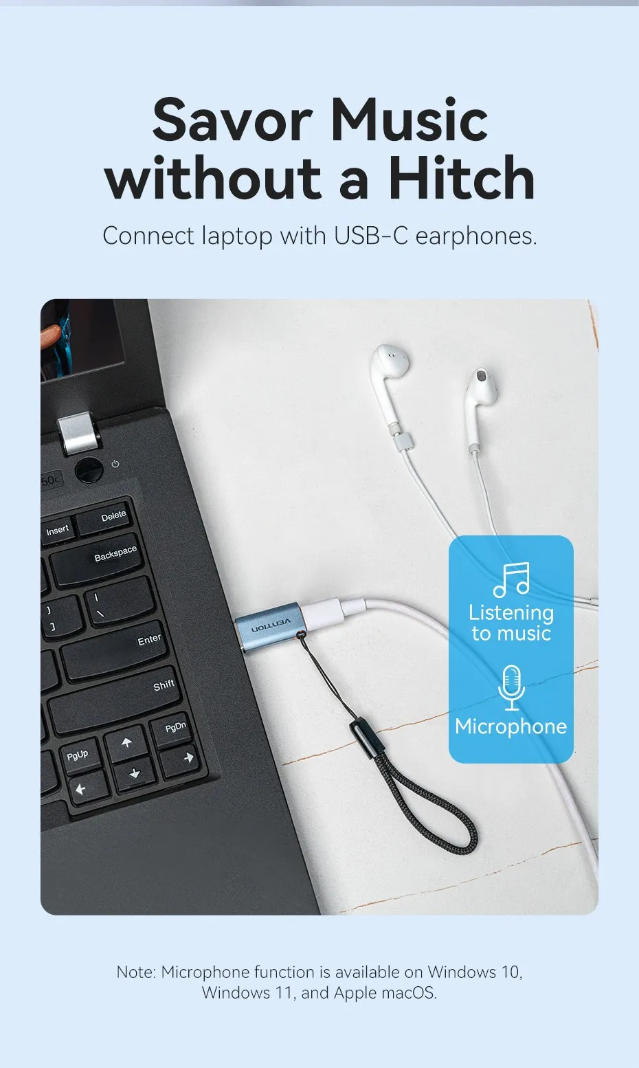 Cấu tạo chi tiết của đầu chuyển USB VENTION CUAH0