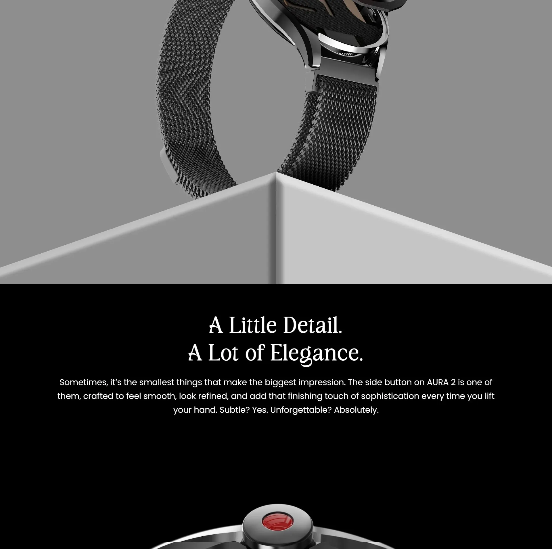 Mặt sau đồng hồ HiFuture AURA2 với cảm biến đo sức khỏe 24/7