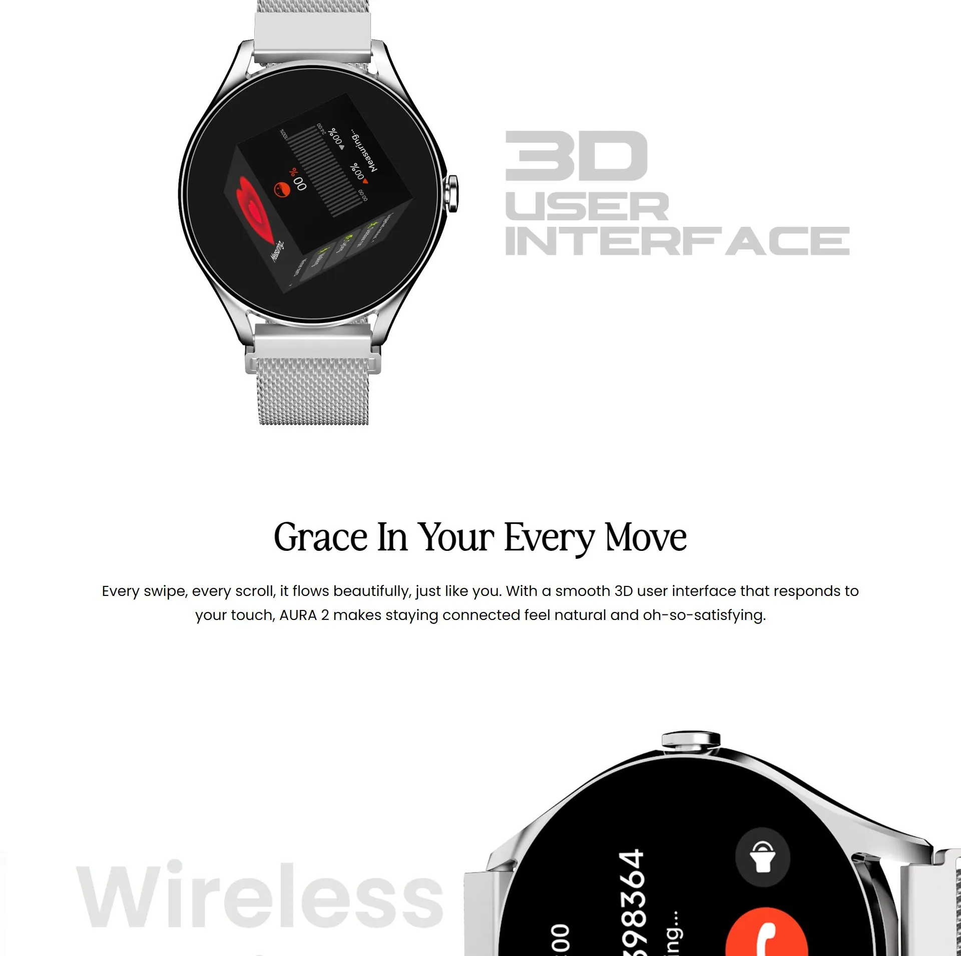 Giao diện theo dõi sức khỏe chi tiết trên HiFuture AURA2