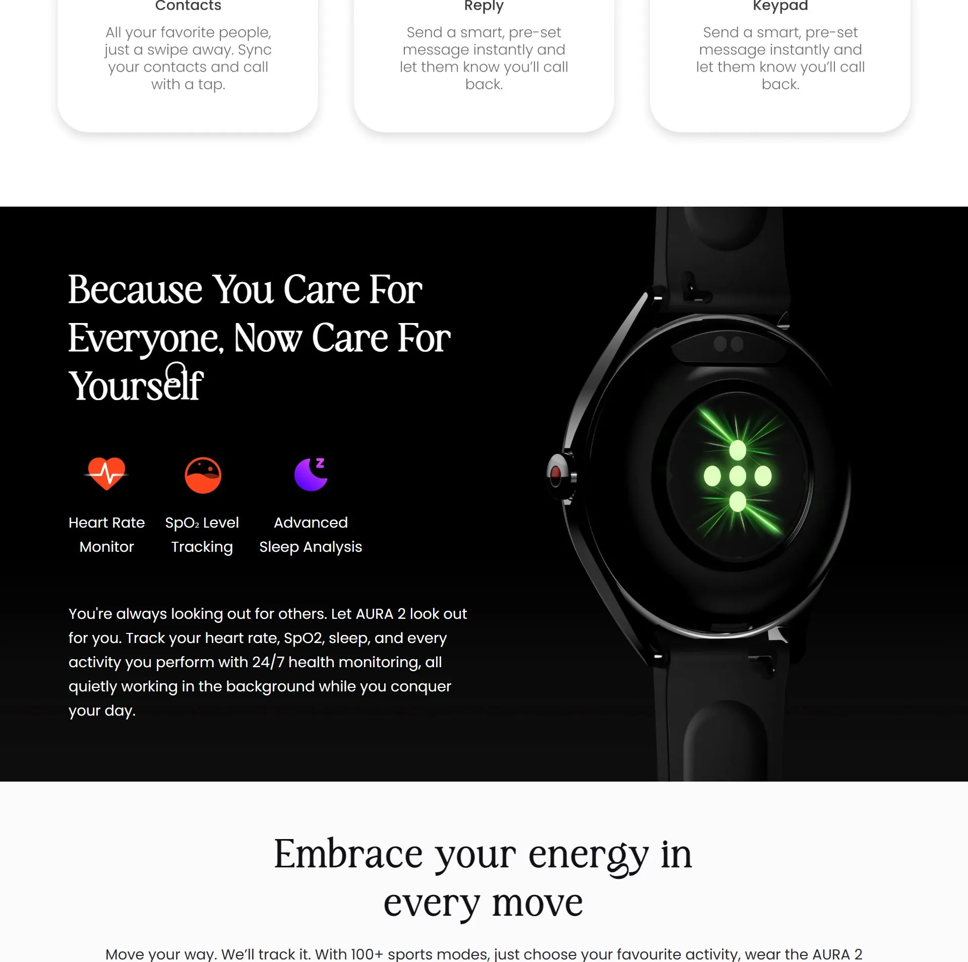 Đồng hồ thông minh HiFuture AURA2 hiển thị nhiều mặt đồng hồ