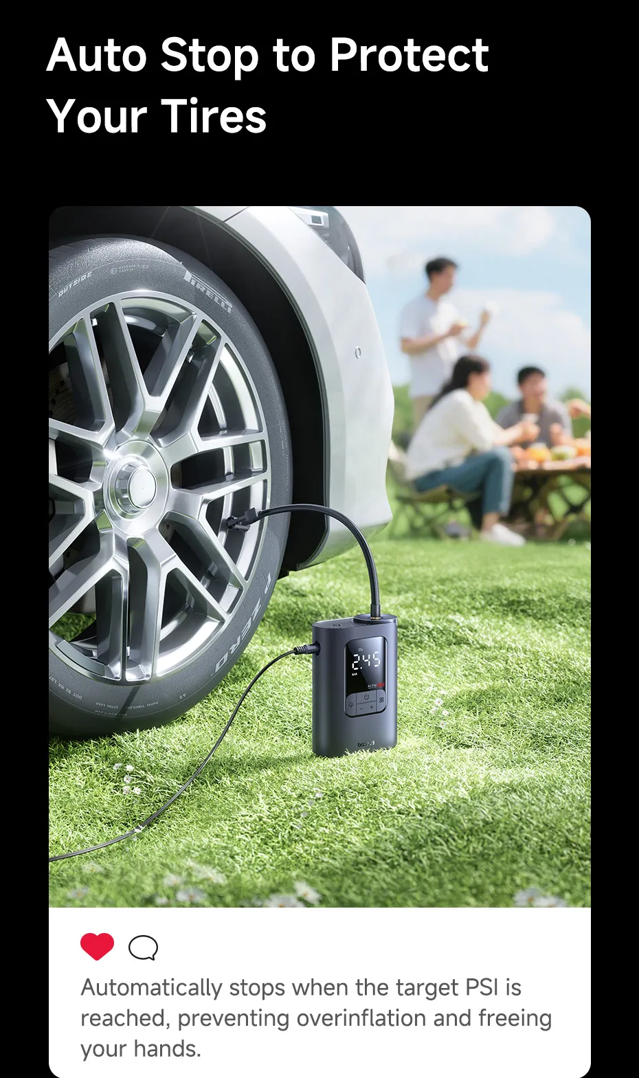 Thiết kế tản nhiệt hiệu quả của máy bơm lốp