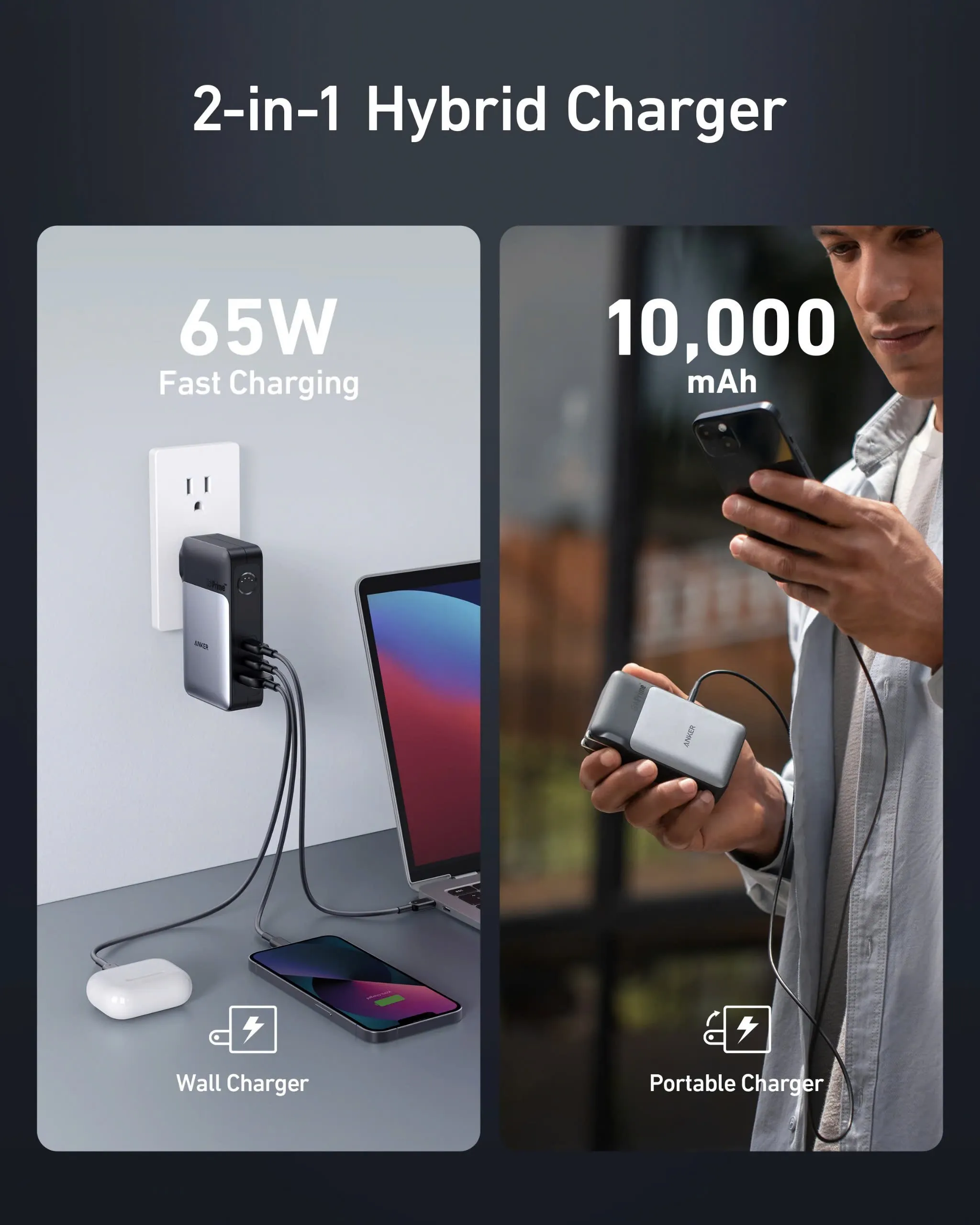 Anker 733 10000mAh – sạc cùng lúc nhiều thiết bị