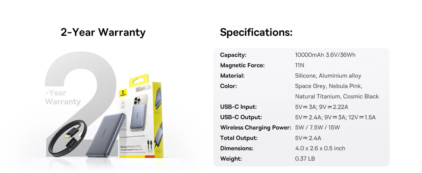 Pin dự phòng Baseus PicoGo AM41 27W 10000mAh cao cấp - ảnh 10