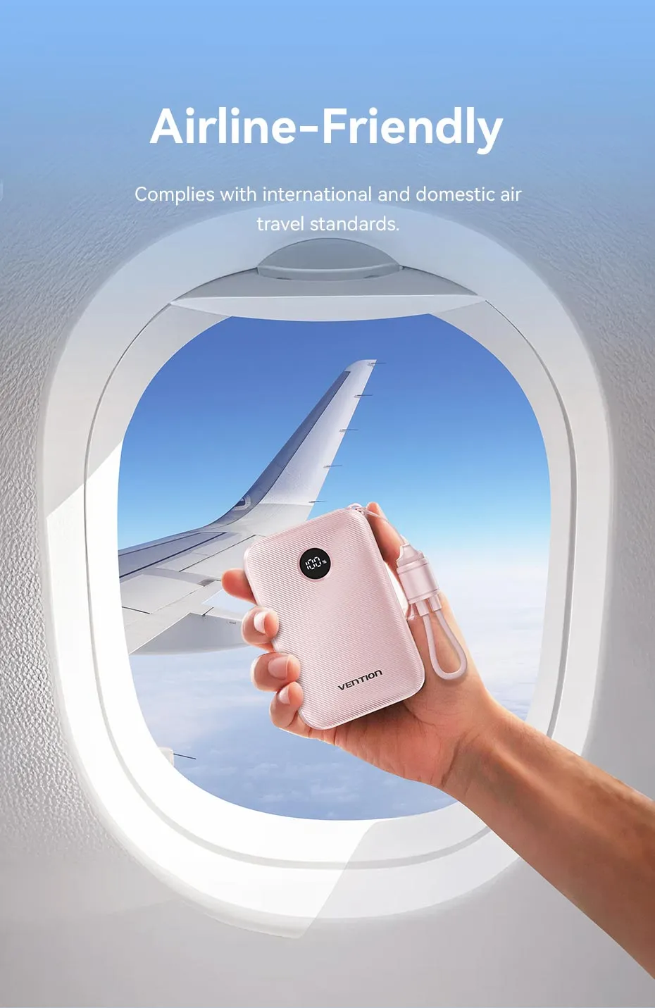 Pin dự phòng VENTION 10000mAh với dung lượng lớn 22.5W