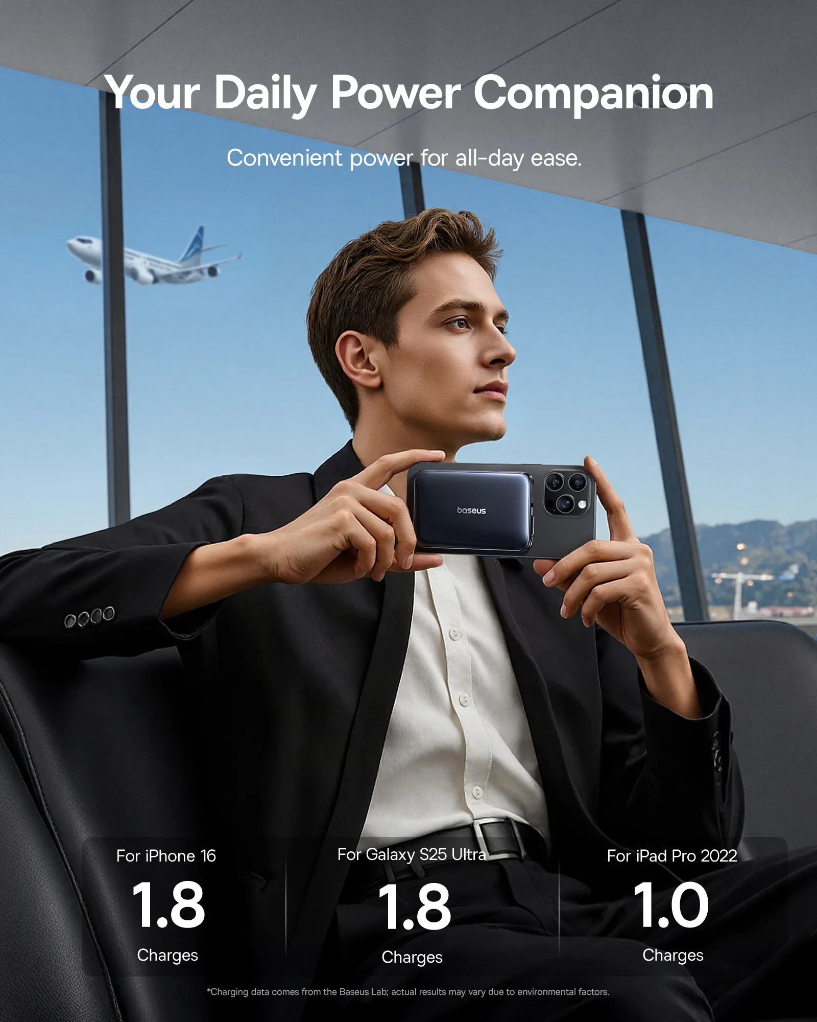 Pin sạc không dây Baseus PicoGo AM61 10000mAh 45W Qi2 công suất sạc mạnh mẽ