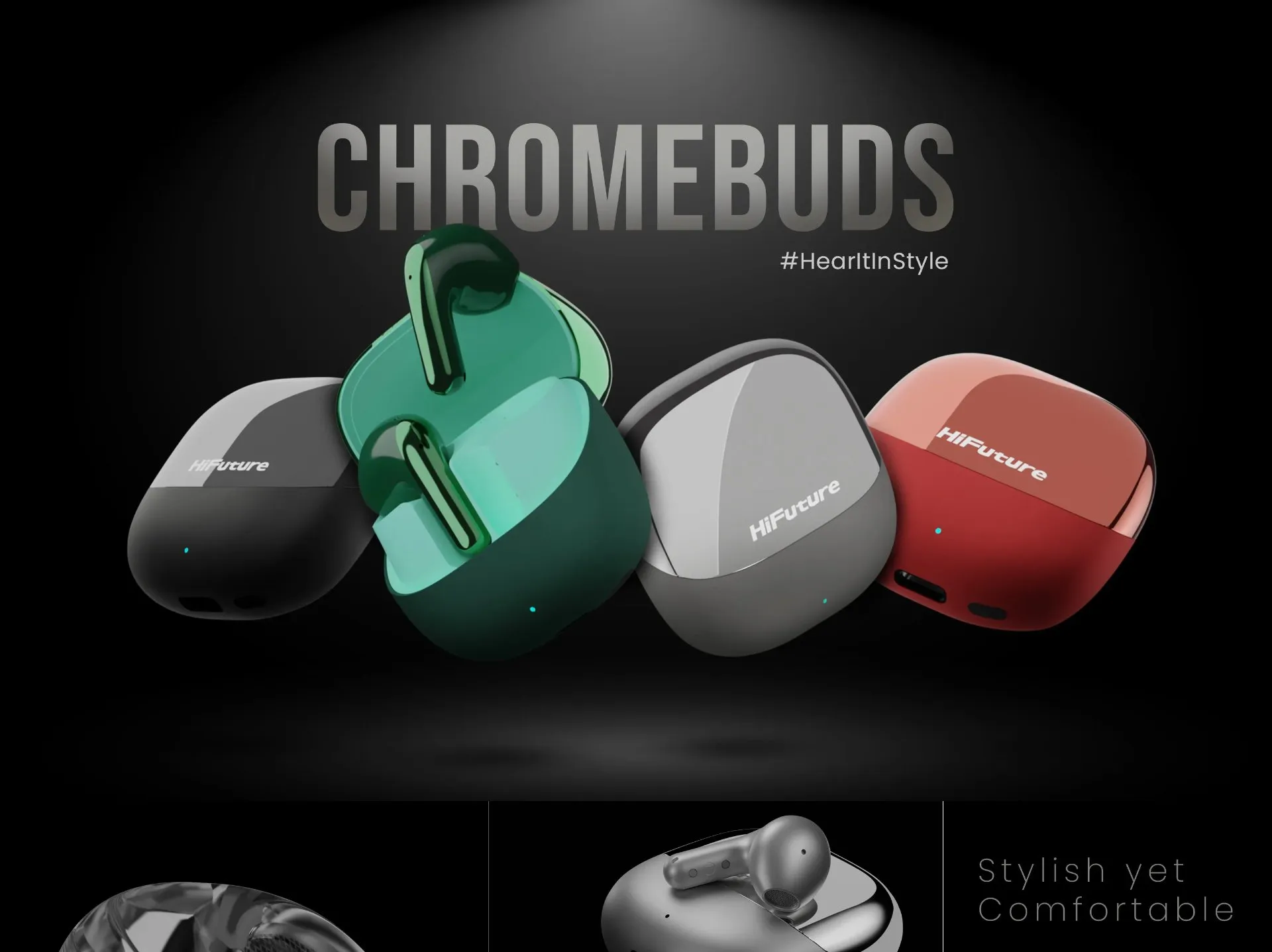 Tai nghe không dây TWS HiFuture Chromebuds tổng thể