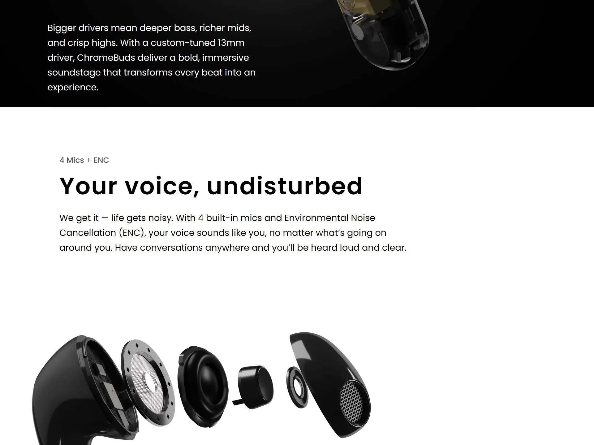 Tai nghe HiFuture Chromebuds màu bạc tinh tế