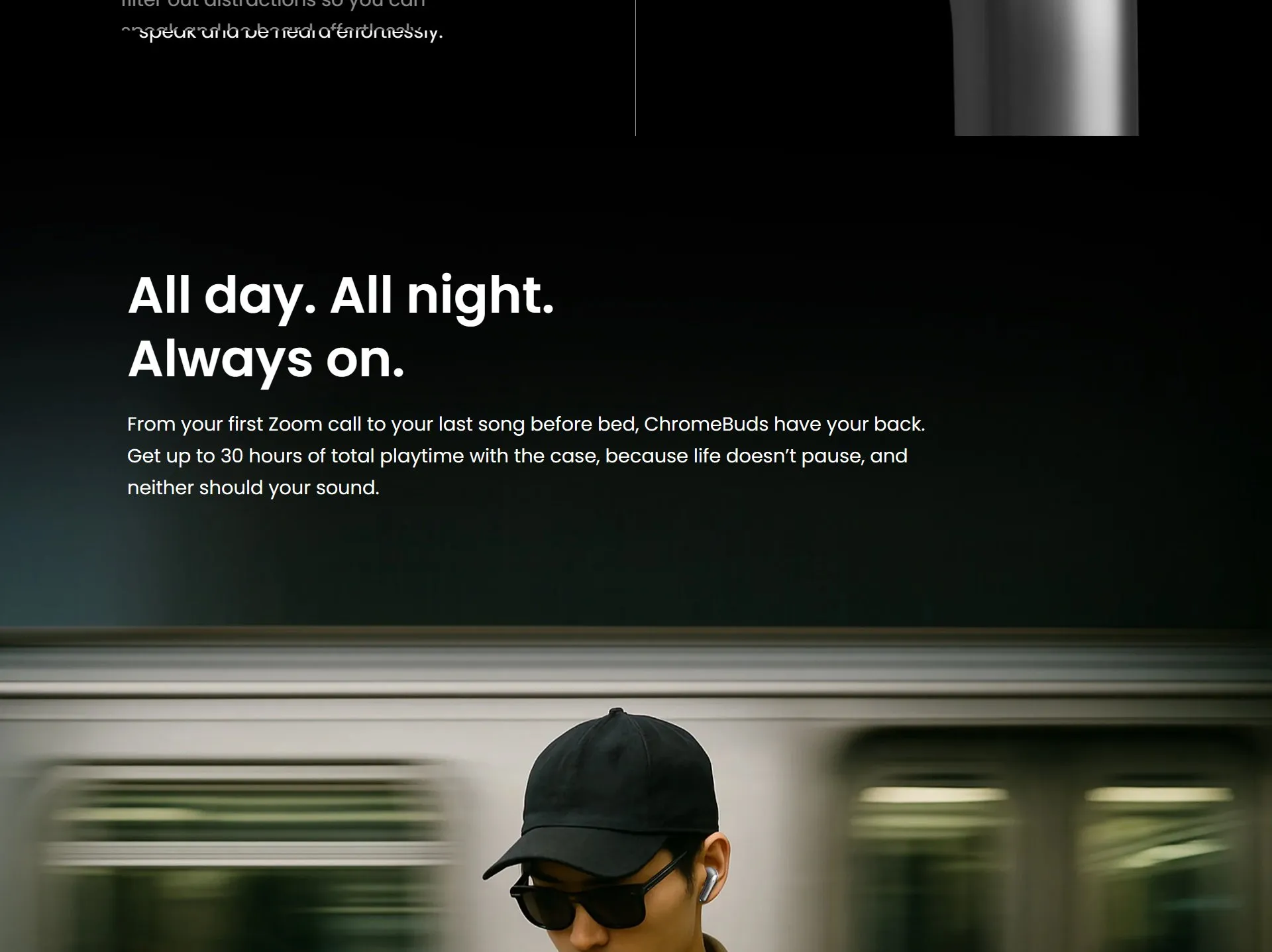 Tai nghe HiFuture Chromebuds hiển thị đèn LED sạc