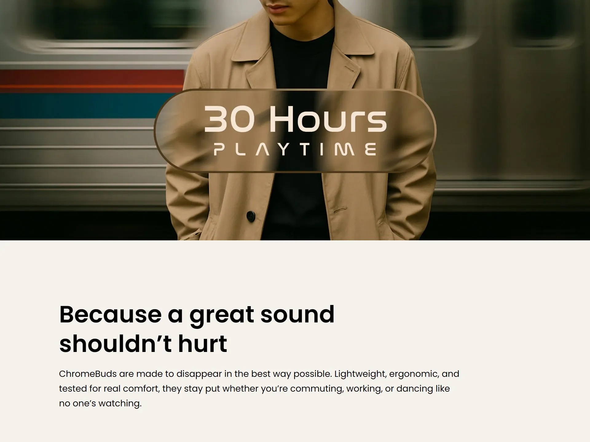 HiFuture Chromebuds với thiết kế công thái học vừa vặn tai