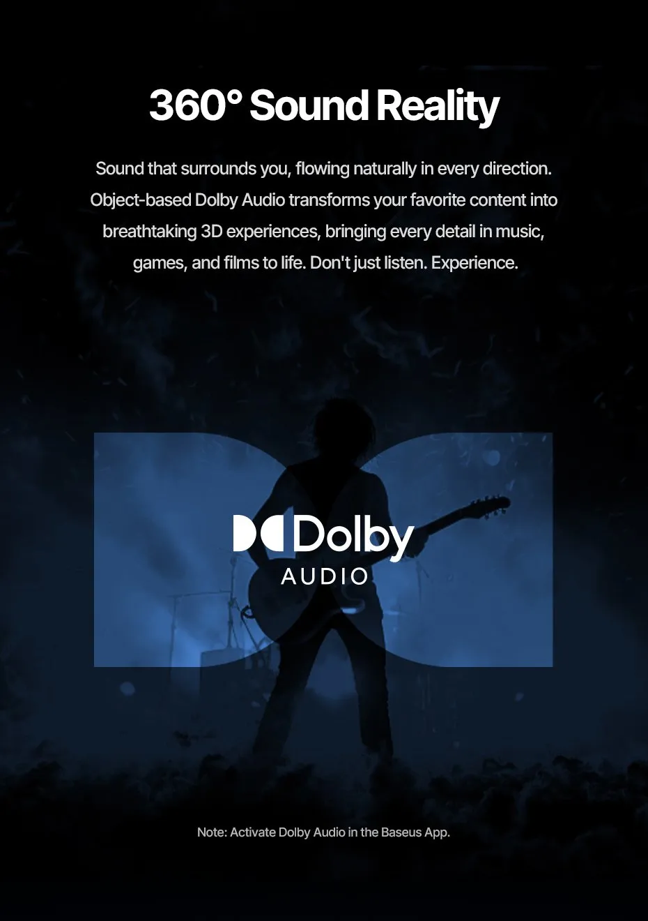 Trải nghiệm âm thanh vòm 360 độ Sound Reality với tai nghe Baseus