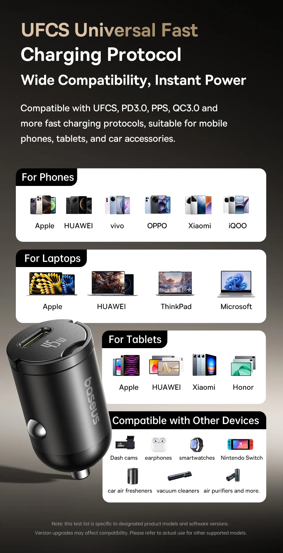 Thông số chi tiết của Tẩu Sạc Ô Tô Baseus PrimeTrip VP2 45W