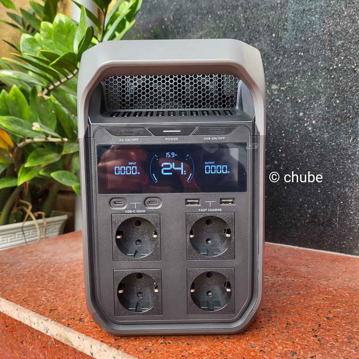 Trạm sạc EcoFlow Delta 3 1800W – ảnh cổng và cạnh bên
