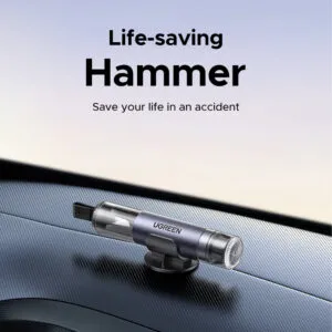 Trọn bộ sản phẩm búa thoát hiểm ô tô 2 trong 1 Ugreen LP821 chính hãng