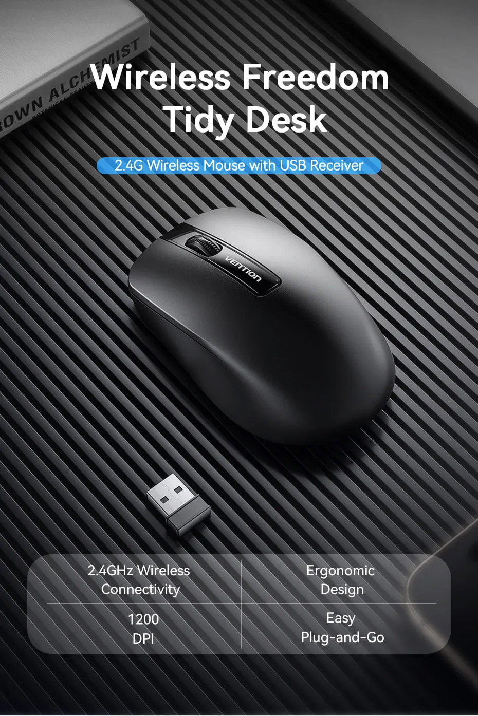 Chuột không dây VENTION KTB nhỏ gọn cho laptop - 01