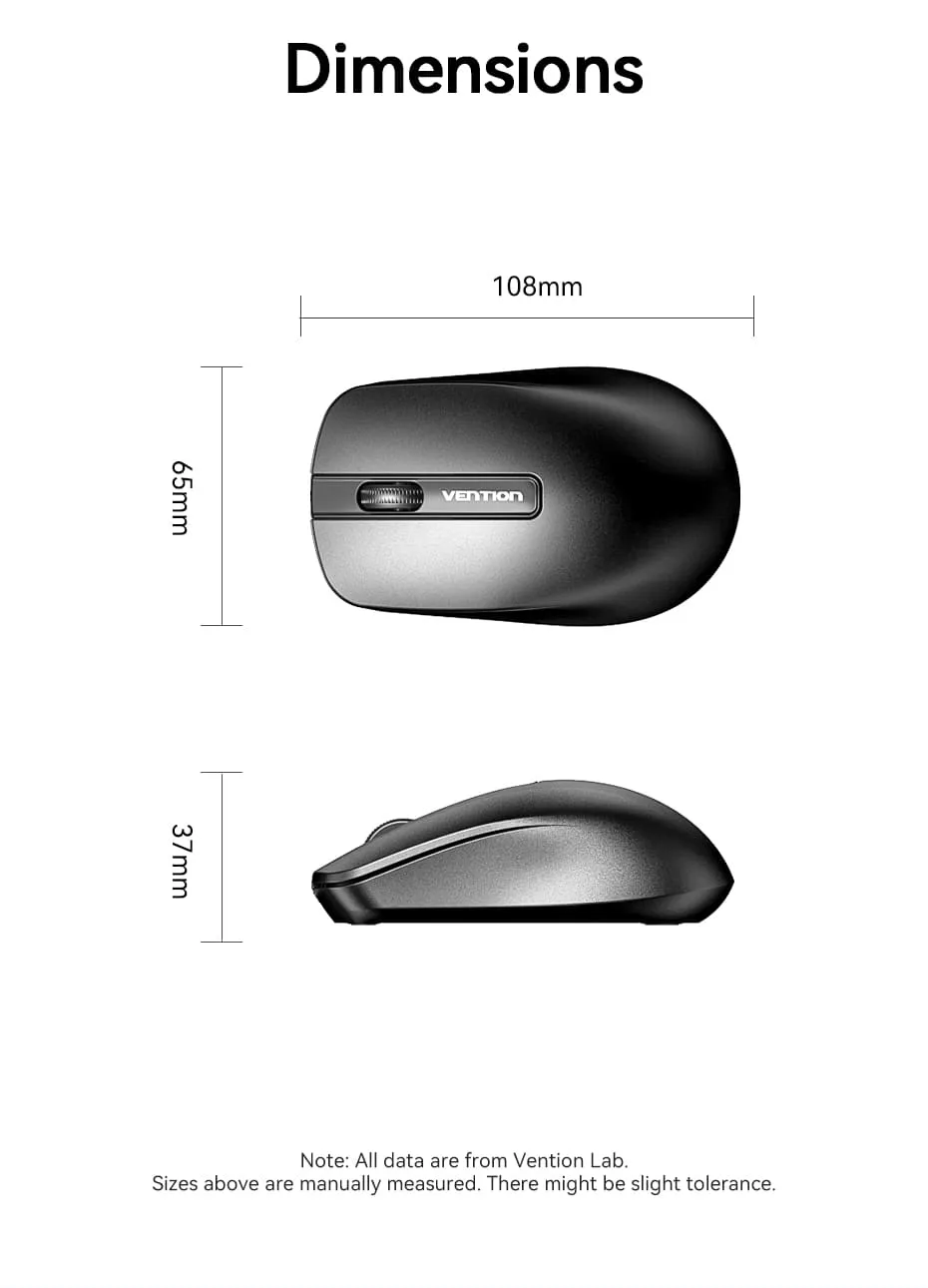 Chuột VENTION KTB 3 nút cho máy tính xách tay - 12