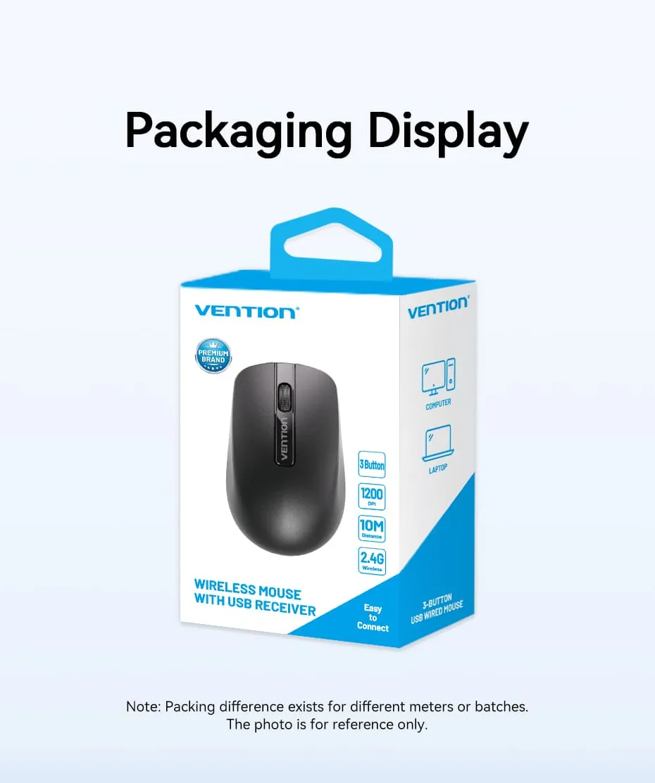 Mặt dưới và thông số cơ bản của chuột VENTION KTB - 13