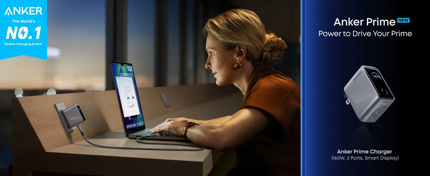 Củ sạc nhanh ANKER Prime 160W A2687 tổng quan thiết kế hiện đại