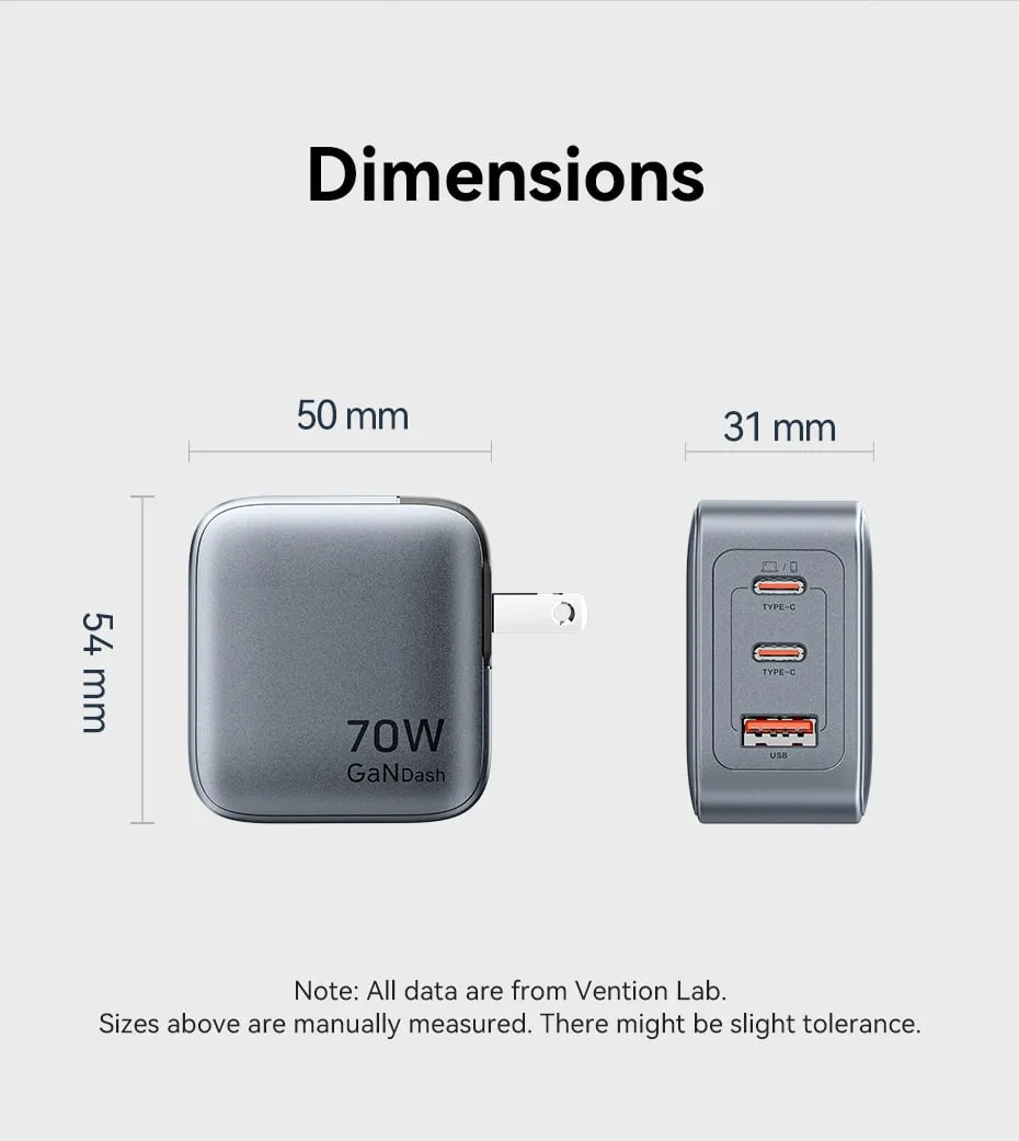 Đóng gói sản phẩm củ sạc VENTION FEX 70W chính hãng