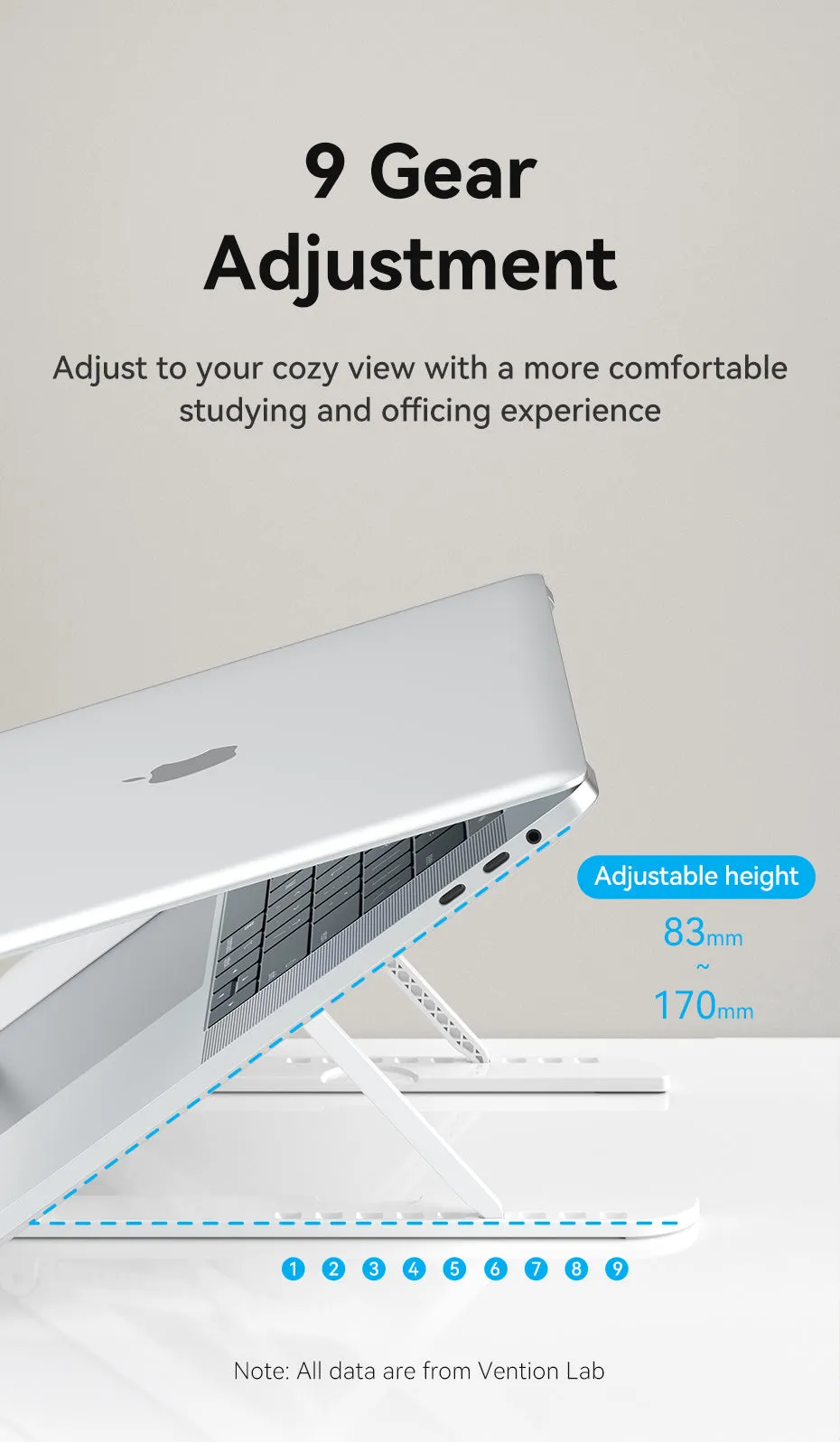 Giá đỡ Vention KDN giúp tản nhiệt hiệu quả cho laptop khi làm việc