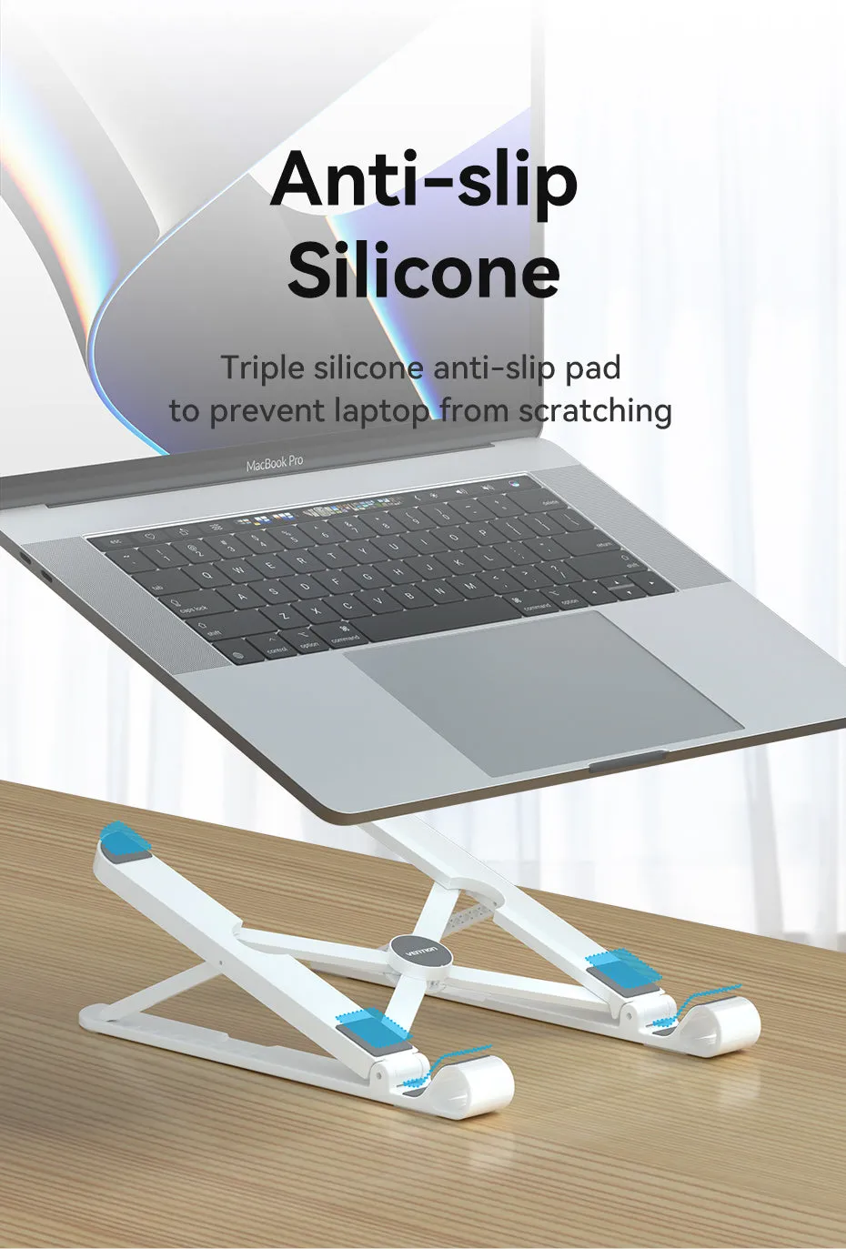 Chân đế tản nhiệt laptop Vention KDN bằng hợp kim nhôm chắc chắn