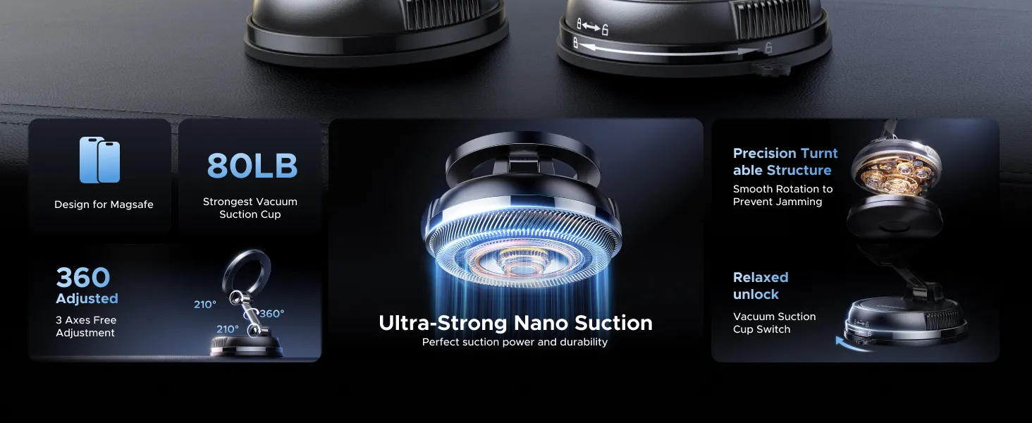 Giá đỡ điện thoại Ugreen 65187 thiết kế gọn gàng, dễ lắp đặt trên ô tô