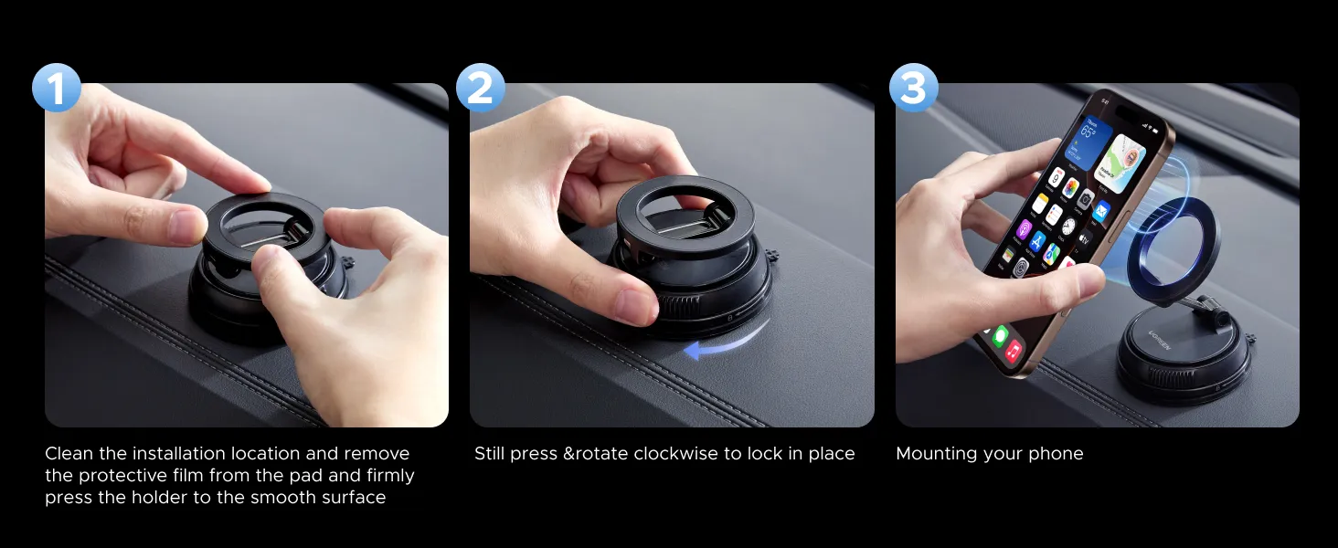 Trọn bộ giá đỡ điện thoại trên ô tô Ugreen 65187 chính hãng