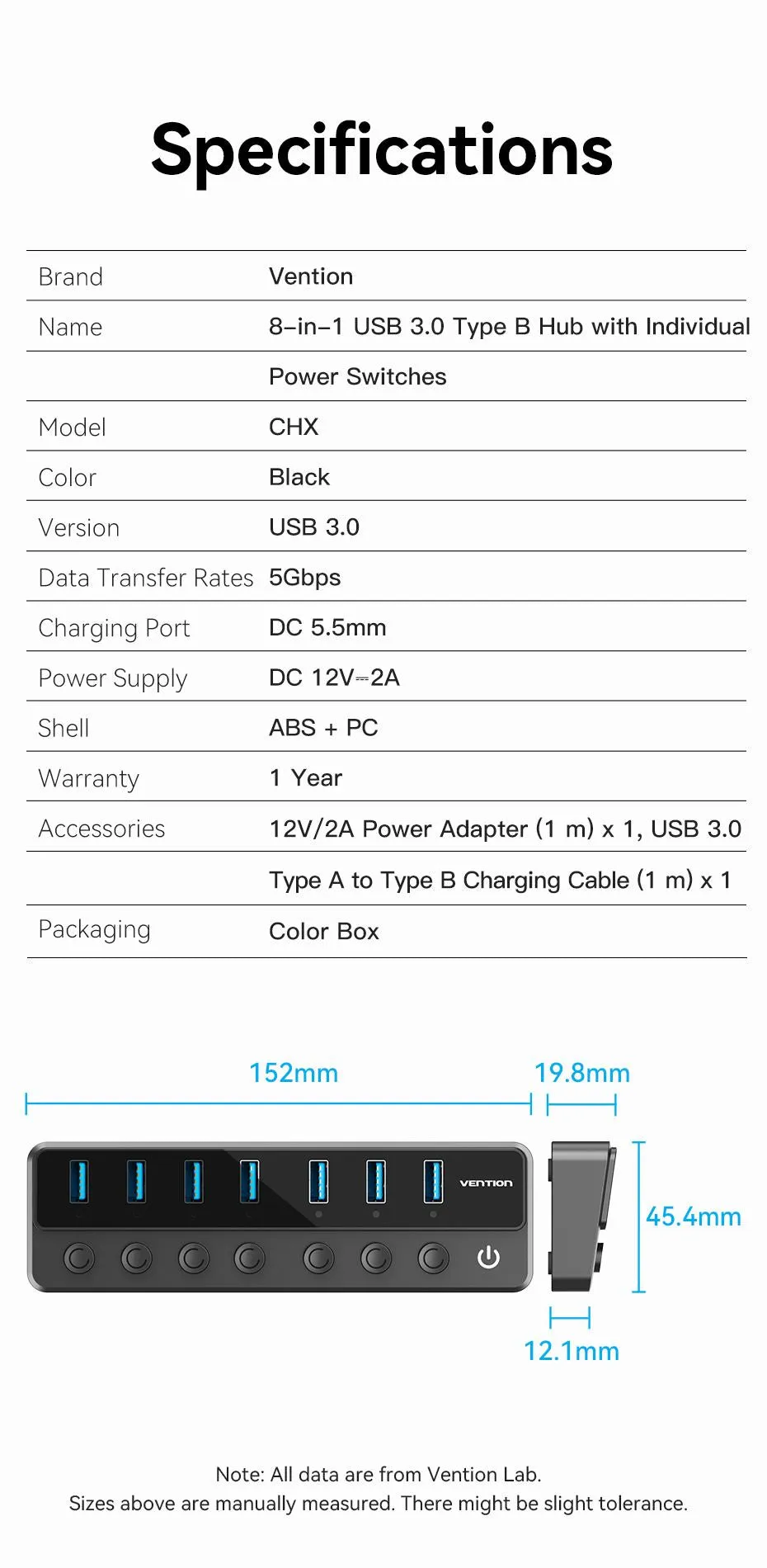 Giao diện kết nối USB 3.0 Type-B của Hub Vention