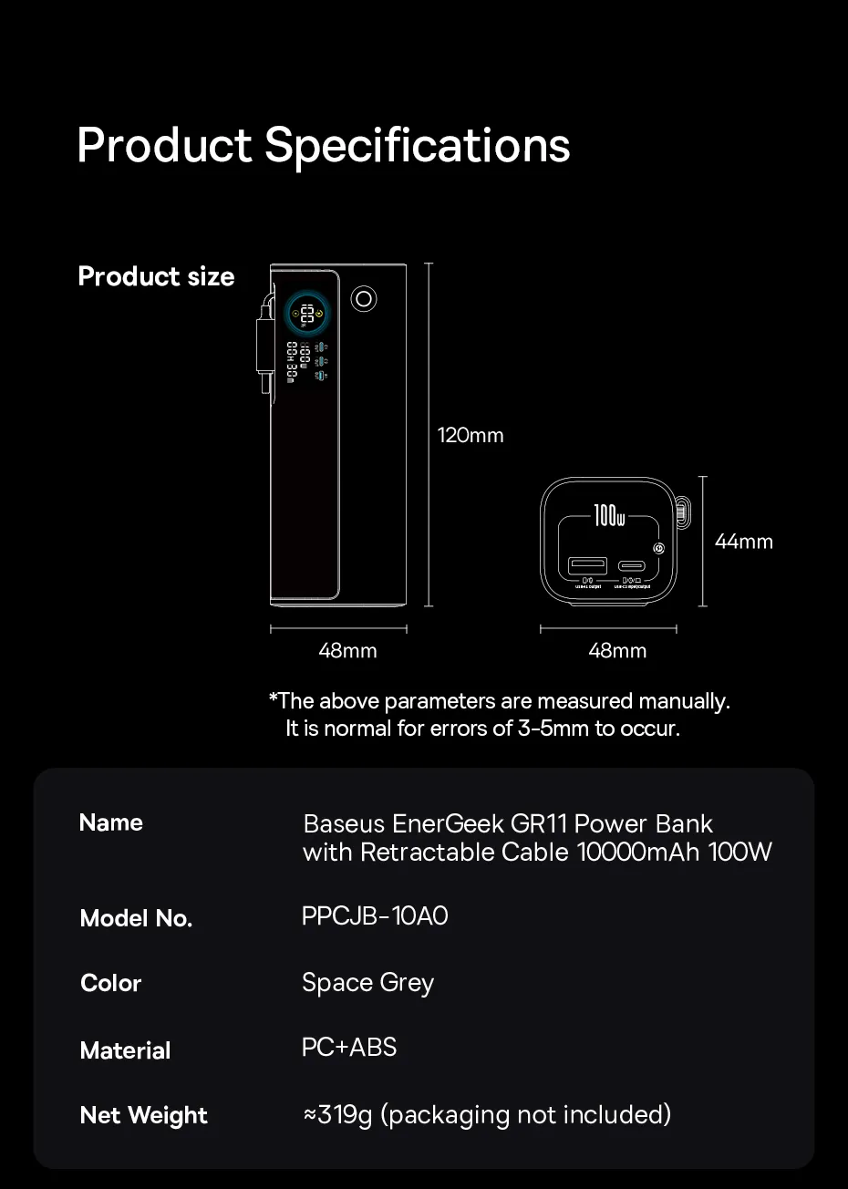 Baseus GR11 hỗ trợ sạc nhanh ổn định