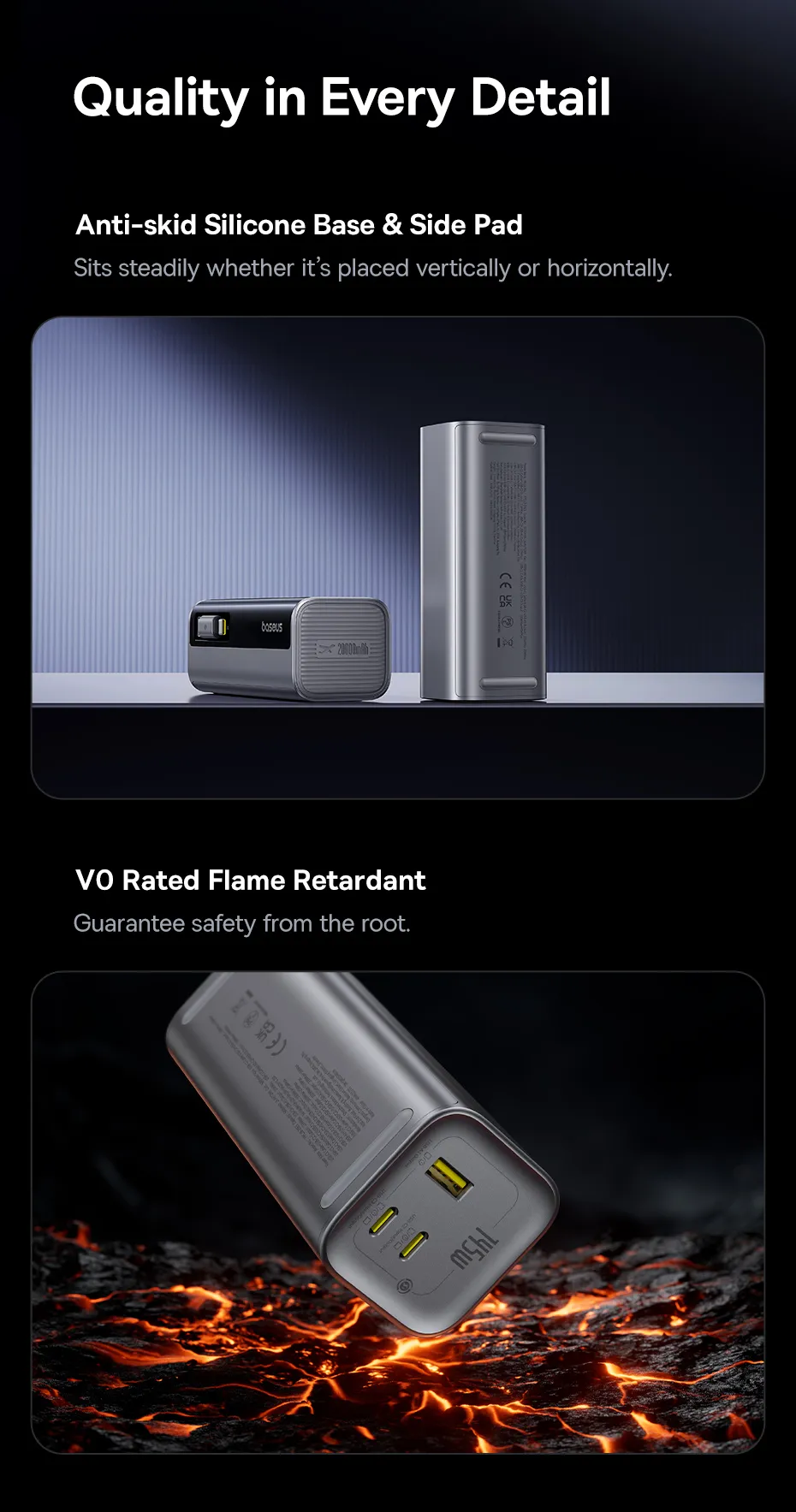 Pin Baseus GR11 thiết kế nhỏ gọn, tiện mang theo