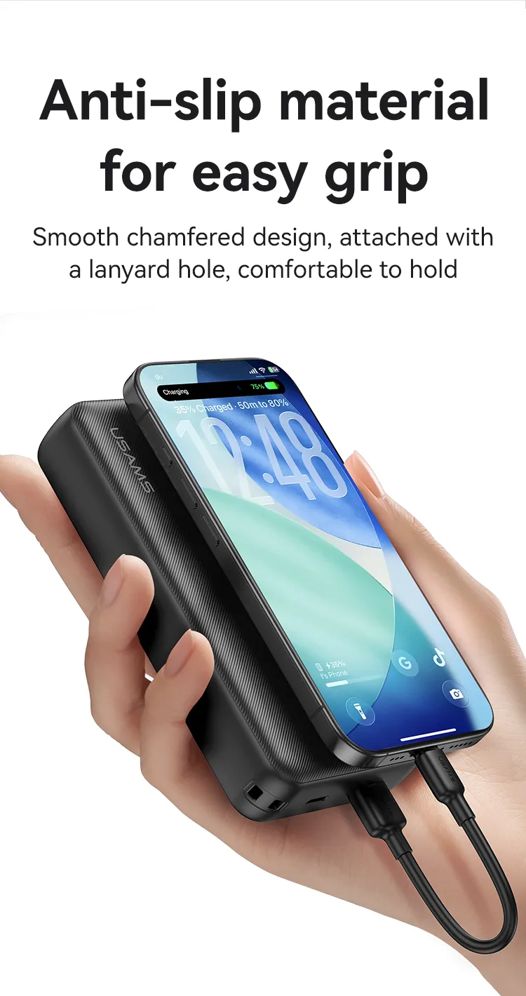 Pin dự phòng USAMS CD265 20000mAh với chứng nhận 3C an toàn