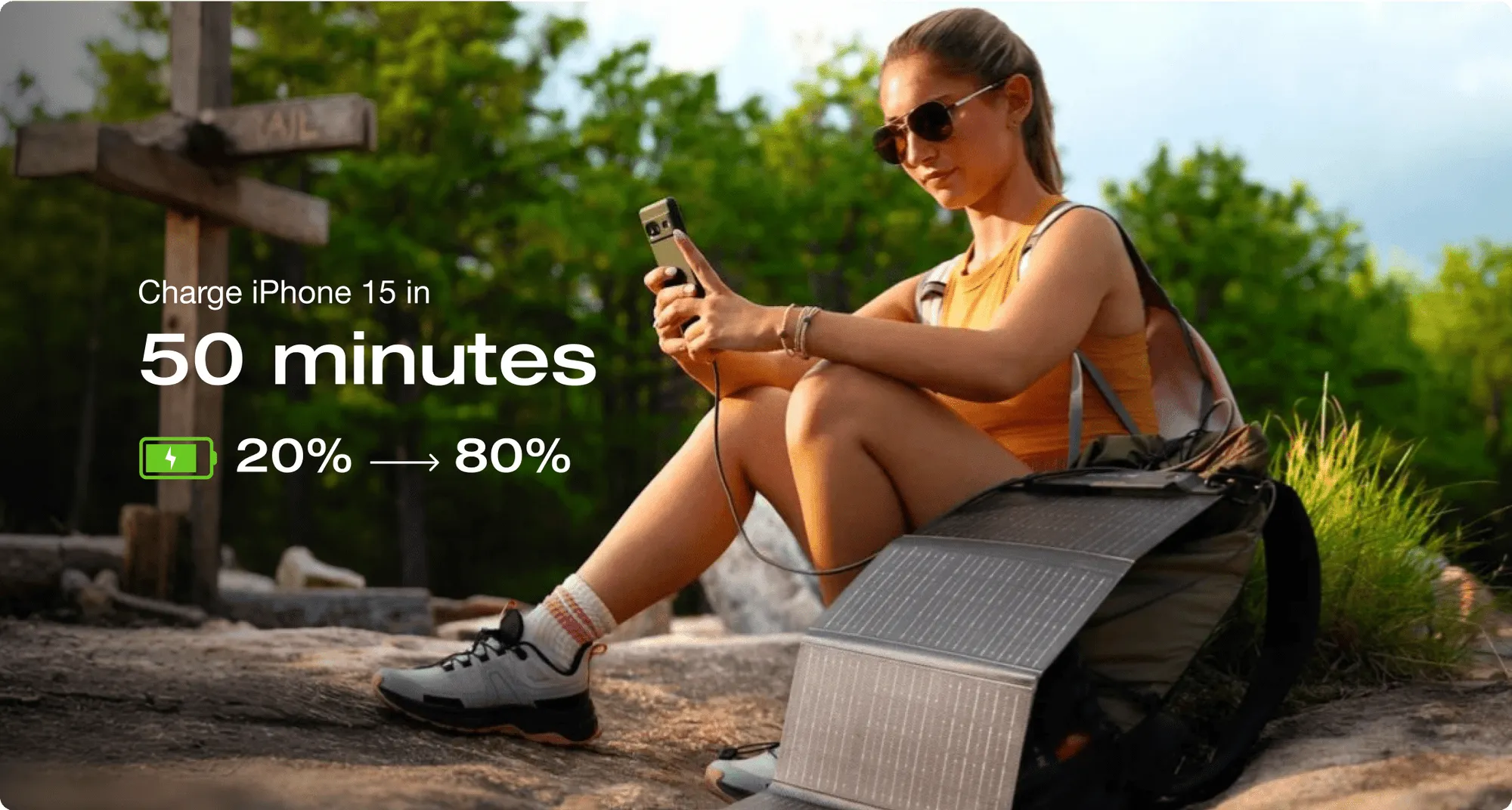 EcoFlow 28W Out Door Portable hỗ trợ sạc thiết bị di động và trạm sạc