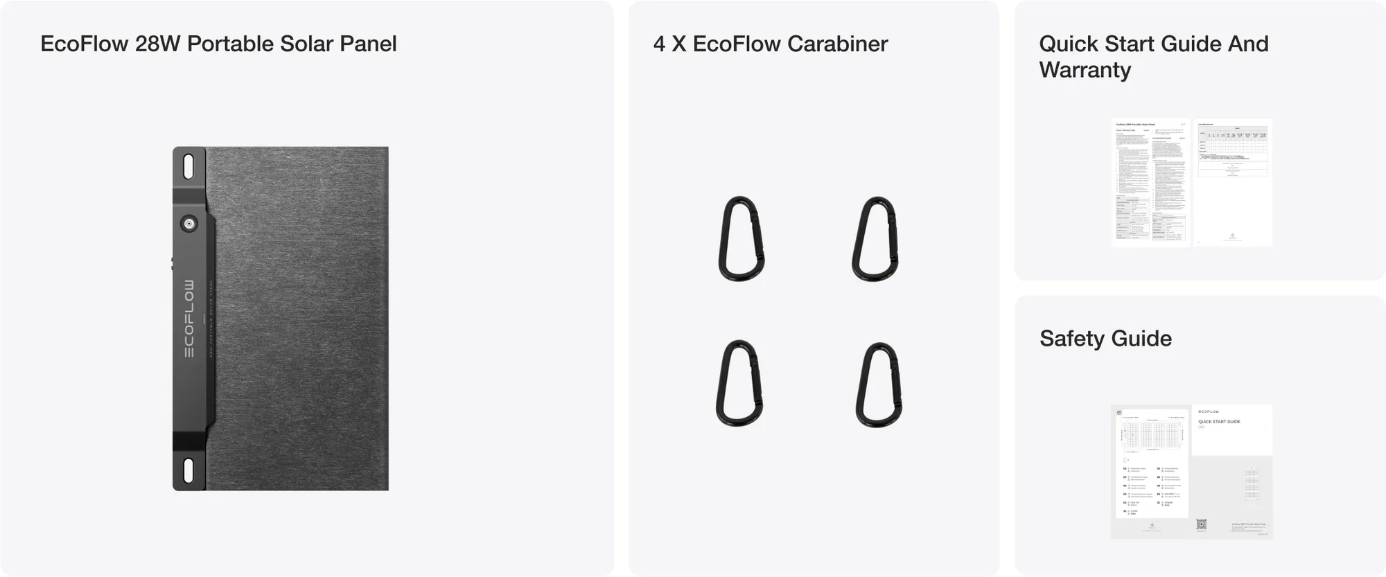 Bộ tấm pin năng lượng mặt trời EcoFlow 28W đầy đủ phụ kiện chính hãng