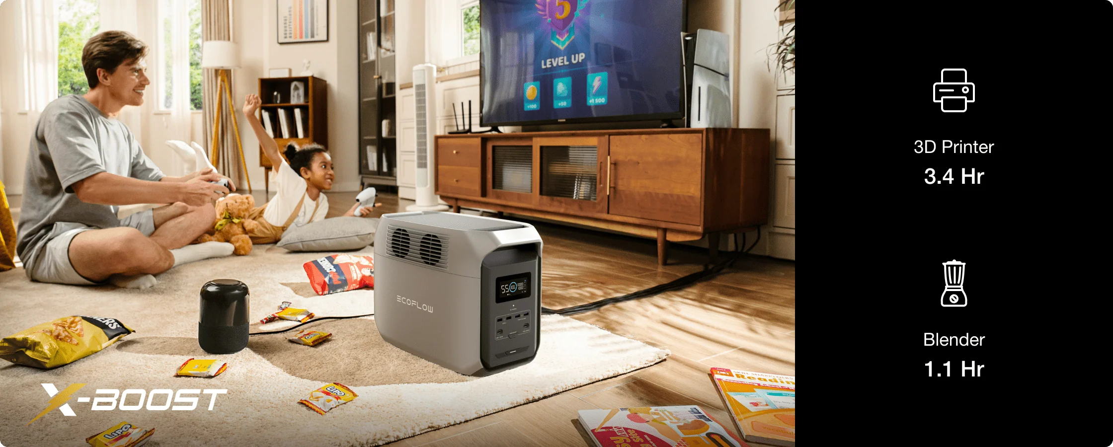 EcoFlow DELTA 3 với công nghệ sạc nhanh X-Stream sạc đầy trong 1 giờ