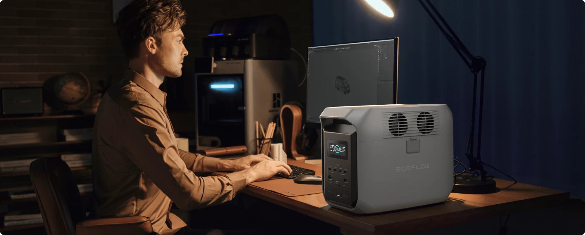 Trạm sạc dự phòng EcoFlow DELTA 3 thiết kế chắc chắn, di động tiện lợi