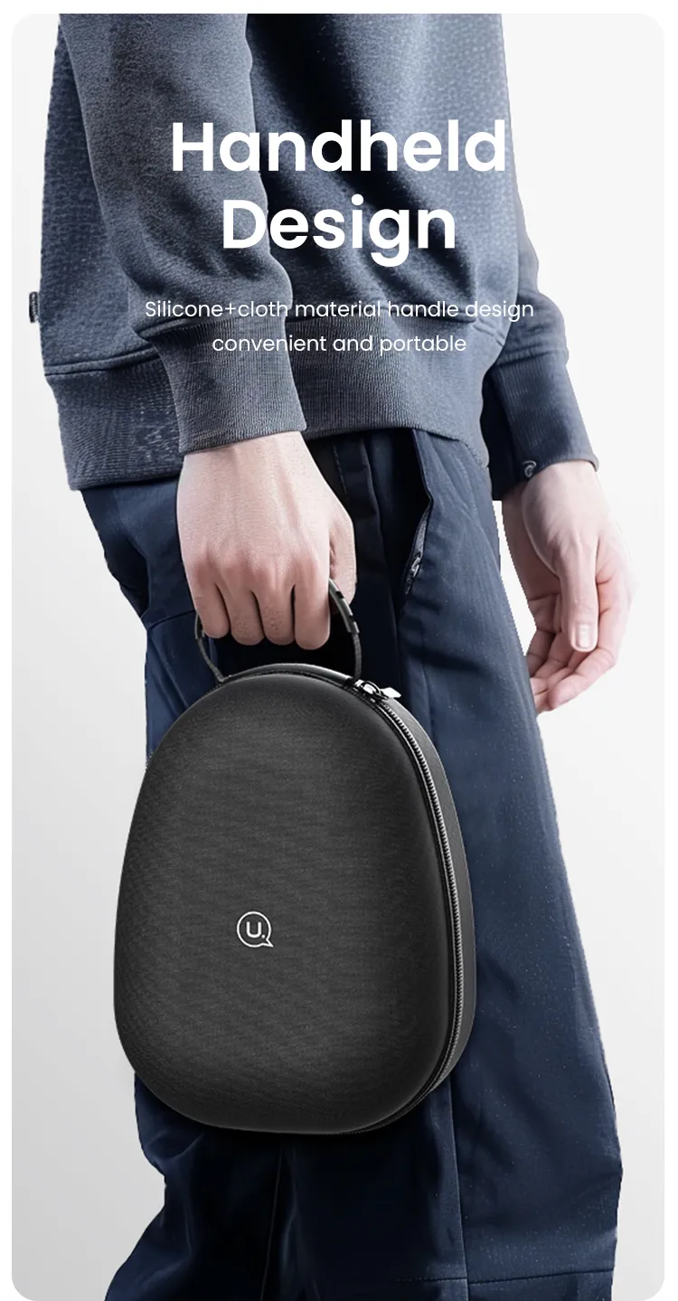 Túi USAMS ZB292 đặt bên cạnh các vật dụng hàng ngày để hình dung kích thước