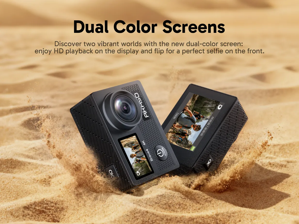 Camera hành động Akaso Brave 4 – góc chụp thân máy nhỏ gọn
