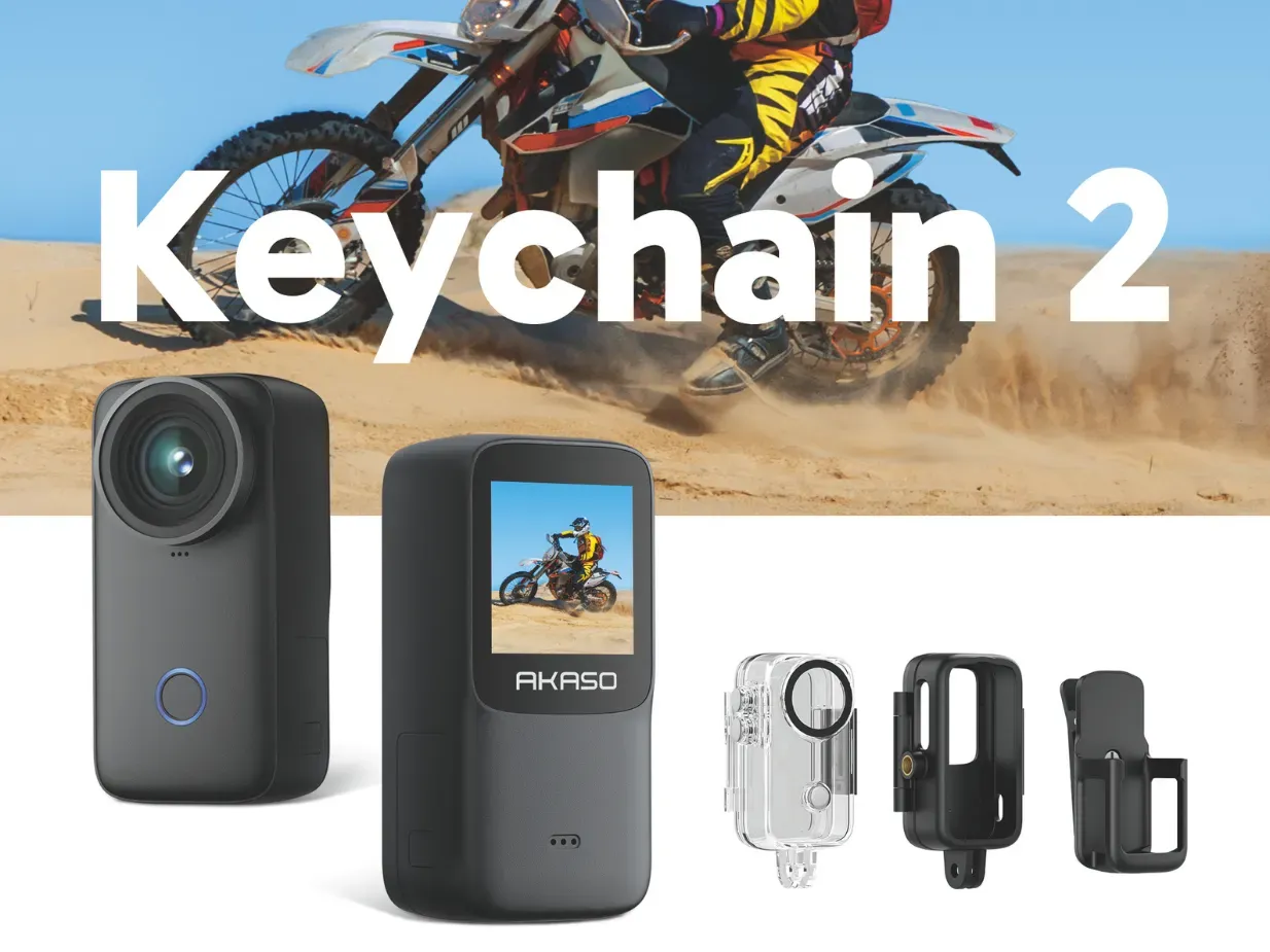 Camera hành động Akaso Keychain 2 – thiết kế tổng thể nhỏ gọn