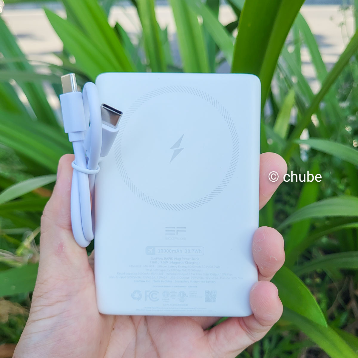 Pin dự phòng từ tính EcoFlow Mag Qi1 10000mAh – mặt trước sản phẩm